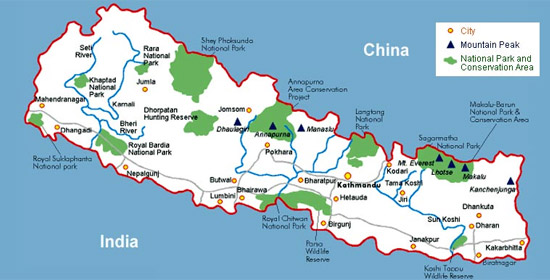 Nepal Travel Map